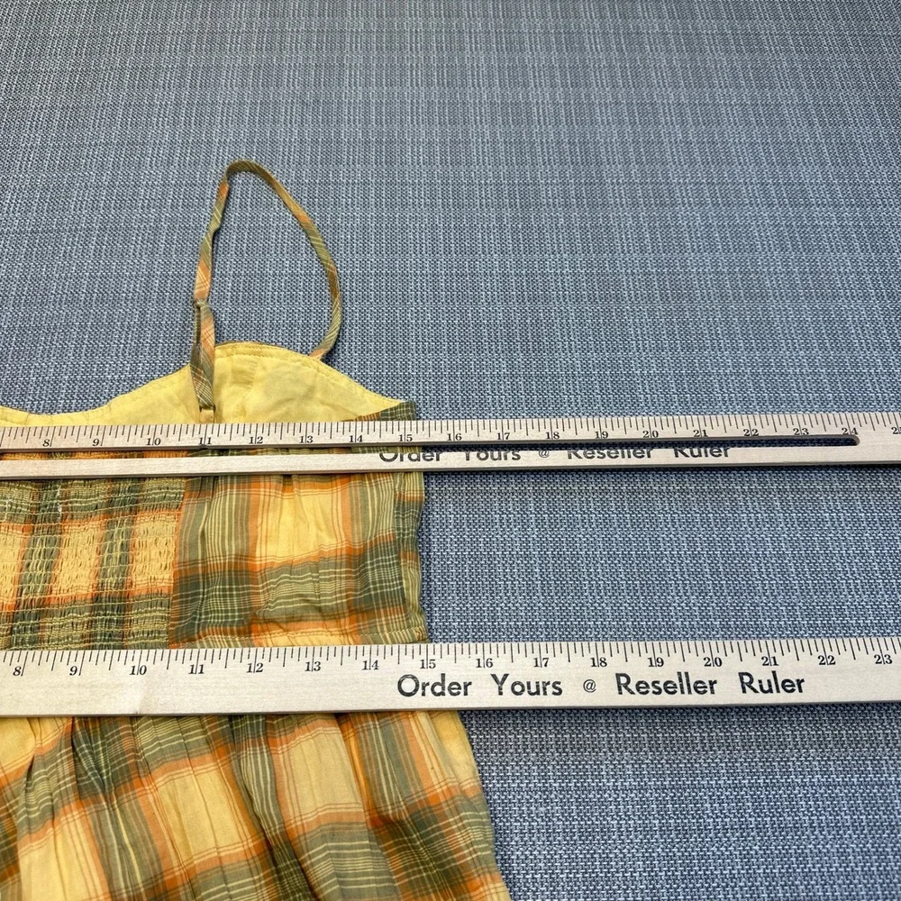 Urban Outfitters Plaid Cottagecore Babydoll Romper‎ Medium Smocked Festival